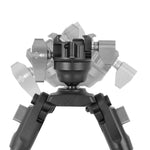 Vanguard EQ-Precision 3QS A Aluminum Gun Bipod with Ball Head & Quick-Release Pic Rail Adapter – Extended Height Shooting Support (13–27