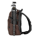 Vanguard VEO Lite B20L Camera & Everyday Backpack (Chocolate) – Fits Full-Frame Camera with 70–200mm Attached + 3 Lenses, 14