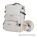 Vanguard VEO Lite B20L Camera & Everyday Backpack (Cream) – Fits Full-Frame Camera with 70–200mm Attached + 3 Lenses, 14