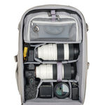 Vanguard VEO Metro 30L Camera & Everyday Backpack (Cream) – Fits 70–200mm Attached, 17