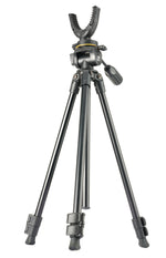 Vanguard VESTA 233APU Aluminum Shooting Tripod Kit with Pan Head & U-Yoke – Optics & Rifle Support Tripod for Hunting